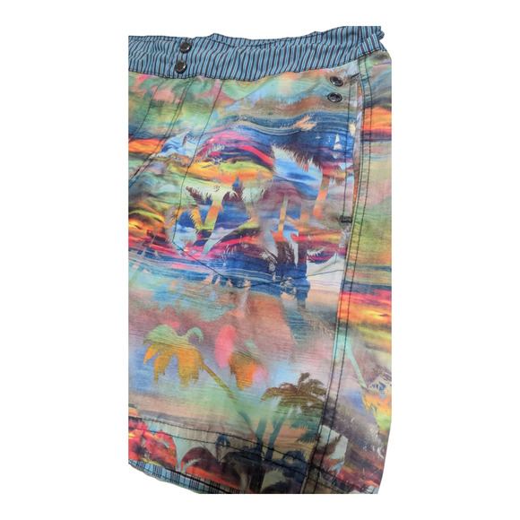 Robert Graham Multicolor Casual Board Shorts Swimwear Men's Size 32 Trunks - Picture 2 of 6